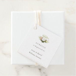 Vintage Teacup Floral Tea Party Registry Favor Tags