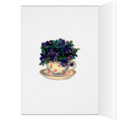 Vintage Teacup Purple Pansies-Cards (Inside (Left))