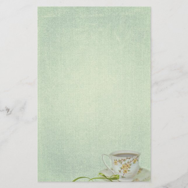 vintage teacup stationery (Front)