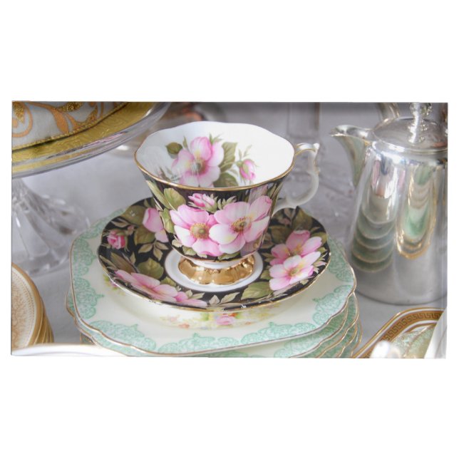 Vintage Teacup Table Card Holder (Front)
