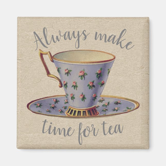 Vintage Teacup Time for Tea Magnet (Front)
