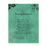 Vintage Teal Bicycle Informational Sheet Enclosure Card