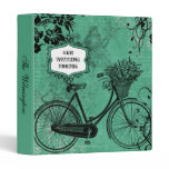 Vintage Teal Bicycle Photo Binder