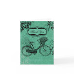 Vintage Teal Bicycle Thank You Note Cards
