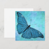 Vintage Teal Blue Butterfly 1800s Illustration (Front/Back)