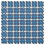 Vintage teal blue houndstooth plaid pattern fabric