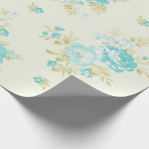 Vintage teal floral pattern
