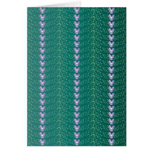 Vintage Teal Floral Violets wallpaper pattern (Front)