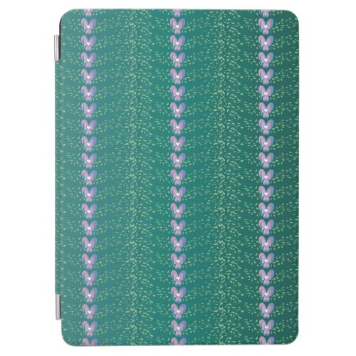Vintage Teal Floral Violets wallpaper pattern iPad Air Cover