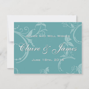 Vintage Teal Floral Wedding Advice