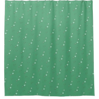 Vintage Teal Nautical Bubbles Shower Curtain