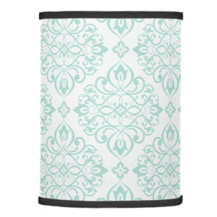 Vintage teal pattern lamp shade