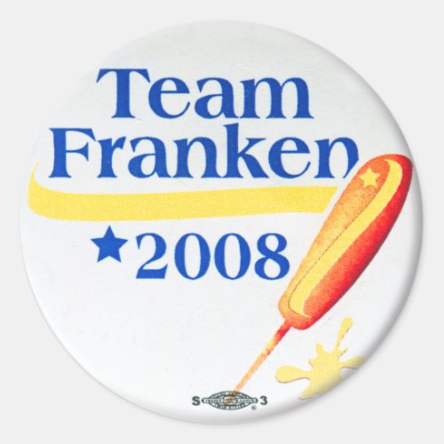 Vintage Team Franken Al Franken for Senate Button Classic Round Sticker
