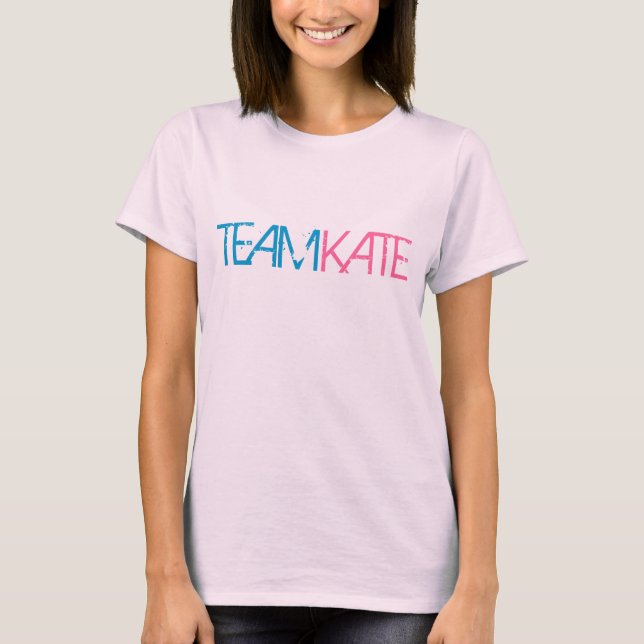 VINTAGE "TEAM KATE" 8 LOGO Retro Fitted Shirt (Front)