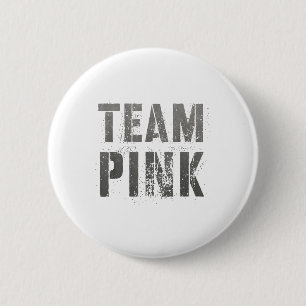 Vintage Team Pink Summer Camp War Game Sports Colo Button