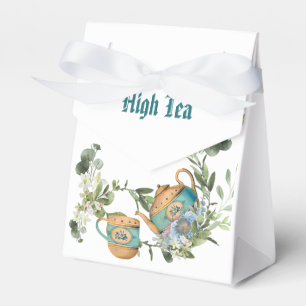 Vintage Teapot Floral Afternoon Tea Birthday Party Favor Boxes