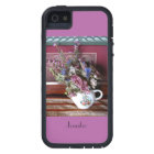 Vintage Teapot Flowers Orchid Purple, Name,