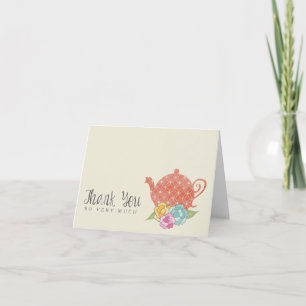 Vintage Teapot Thank You Note Card