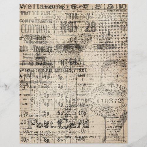 Vintage tear away scrapbook paper 1