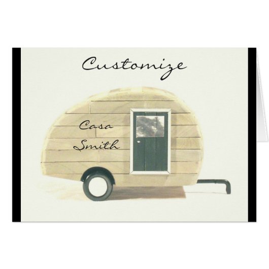 Vintage teardrop trailer gypsy caravan (Front Horizontal)