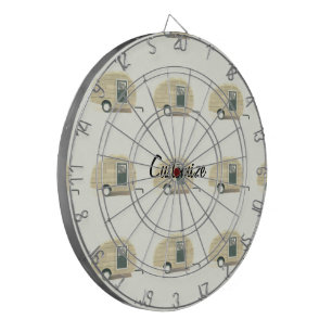 Vintage teardrop trailer gypsy caravan dartboard