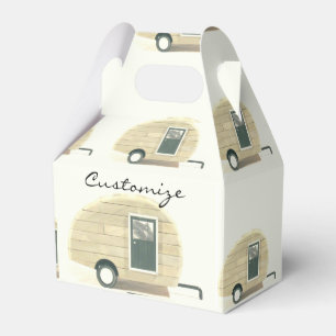 Vintage teardrop trailer gypsy caravan favor boxes