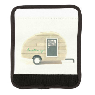 Vintage teardrop trailer gypsy caravan luggage handle wrap