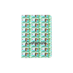 Vintage teardrop trailer gypsy caravan passport holder