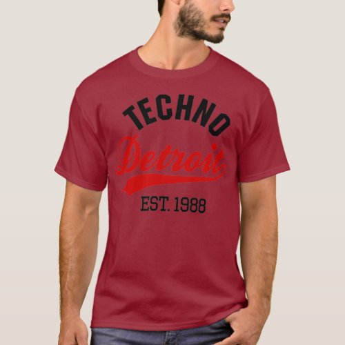 Vintage Techno Detroit est 1988 T_Shirt