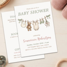 Vintage Teddy Bear Baby Shower Diaper Raffle Books