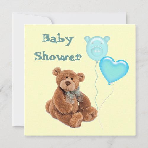Vintage Teddy Bear Baby Shower Invitation