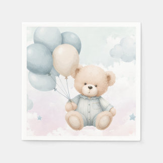 Vintage Teddy Bear Baby Shower Invitation  Napkins