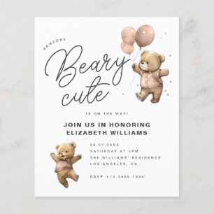 Vintage Teddy Bear Baby Shower Party Invitation