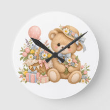 Vintage Teddy Bear Celebration with Wildflowers 