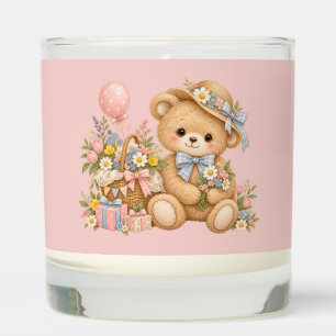 Vintage Teddy Bear Celebration with Wildflowers Scented Candle