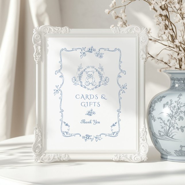 Vintage Teddy bear Chinoiserie Cards and gifts Poster (Creator Uploaded)