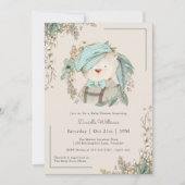Vintage Teddy Bear Cute Baby Shower for Boy Invitation (Front)