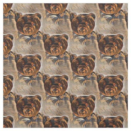 Vintage Teddy Bear Fabric