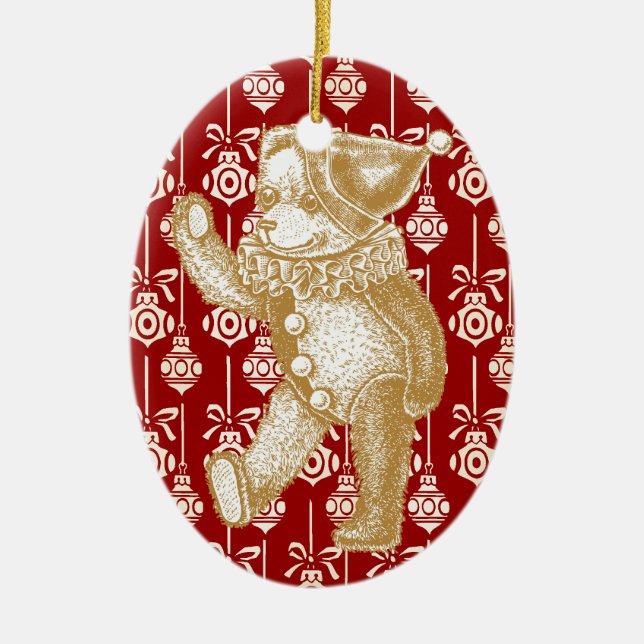 Vintage Teddy Bear Ornament (Front)