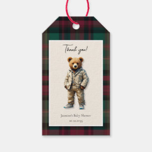 Vintage Teddy  neutral  Baby Shower Gift Tags