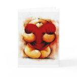 Vintage Teddy with Heart Holiday Card Vintage Teddy with Heart Holiday Card