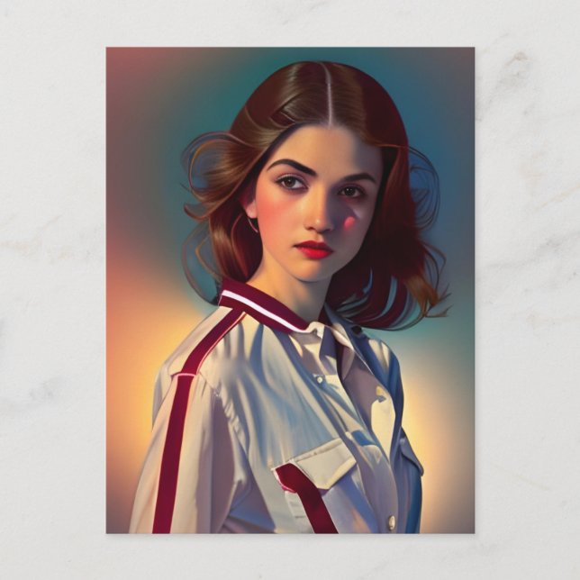 Vintage Teenager Postcard (Front)