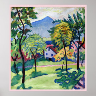 Vintage Tegernsee Landscape August Macke Poster