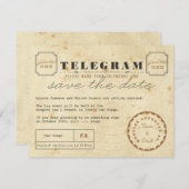 Vintage Telegram Save the Date (Front/Back)