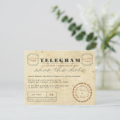 Vintage Telegram Save the Date (Standing Front)
