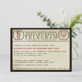 Vintage Telegram Style Wedding Invitation 