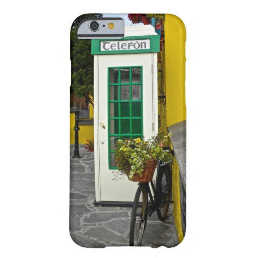 Vintage telephone booth and bicycle in Ireland Barely There iPhone 6 Case