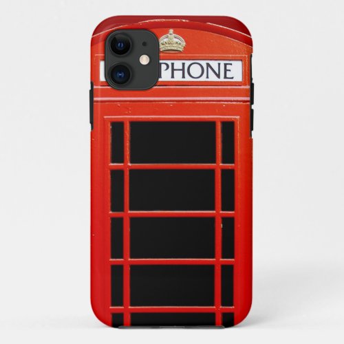 Vintage Telephone Booth iPhone 11 Case