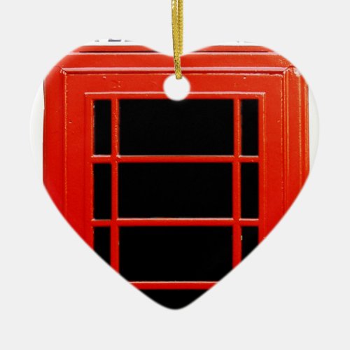 Vintage Telephone Booth Ceramic Ornament