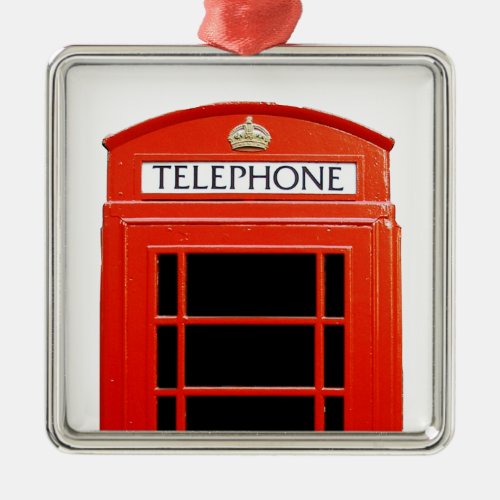 Vintage Telephone Booth Metal Ornament